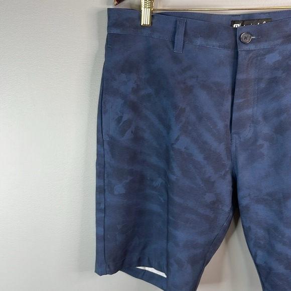 Travis Matthew Mens Dock Head Shorts Blue Black Flat Front Golf Performance 38 - Picture 4 of 11